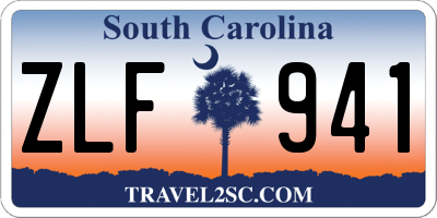 SC license plate ZLF941