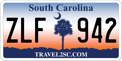 SC license plate ZLF942