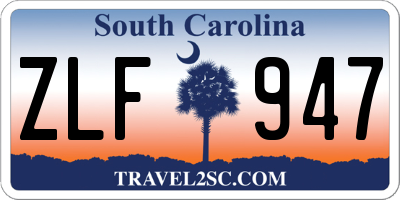 SC license plate ZLF947