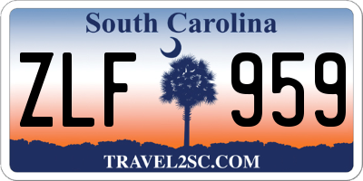 SC license plate ZLF959