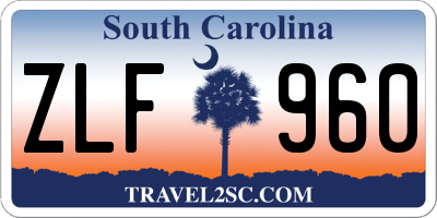 SC license plate ZLF960