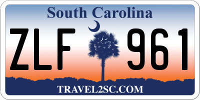 SC license plate ZLF961