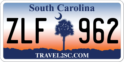 SC license plate ZLF962