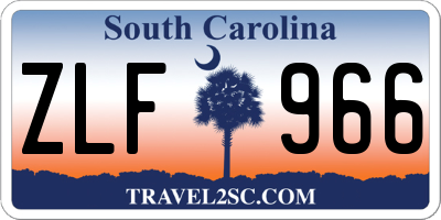 SC license plate ZLF966