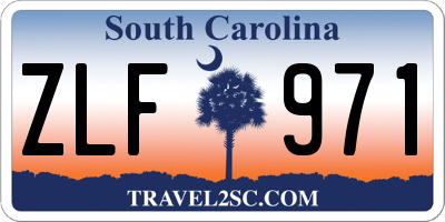SC license plate ZLF971