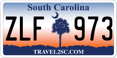 SC license plate ZLF973