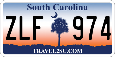 SC license plate ZLF974