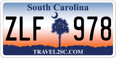 SC license plate ZLF978