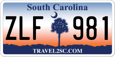 SC license plate ZLF981