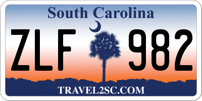 SC license plate ZLF982