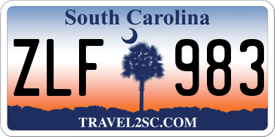 SC license plate ZLF983