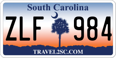 SC license plate ZLF984