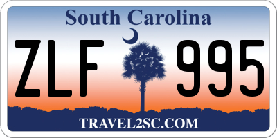 SC license plate ZLF995