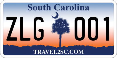 SC license plate ZLG001