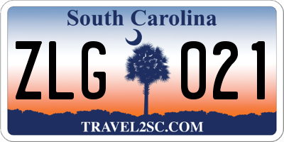 SC license plate ZLG021