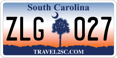 SC license plate ZLG027