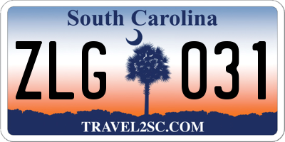 SC license plate ZLG031