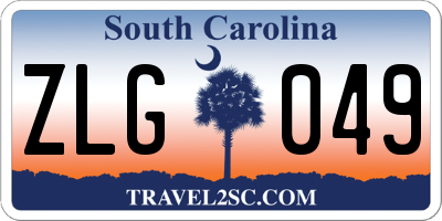 SC license plate ZLG049