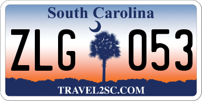 SC license plate ZLG053
