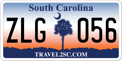 SC license plate ZLG056