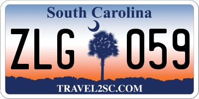 SC license plate ZLG059