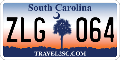 SC license plate ZLG064