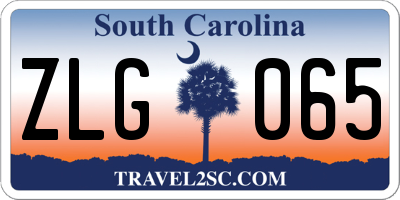 SC license plate ZLG065