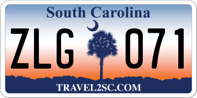 SC license plate ZLG071