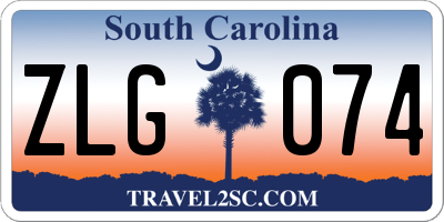 SC license plate ZLG074