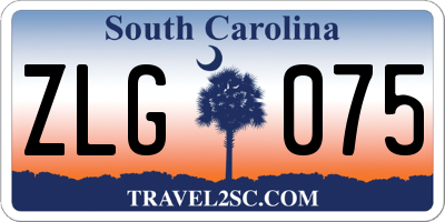 SC license plate ZLG075