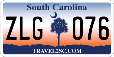 SC license plate ZLG076