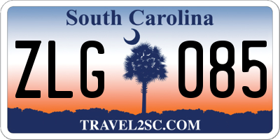 SC license plate ZLG085