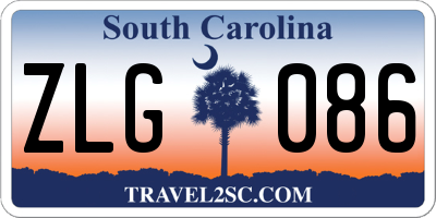 SC license plate ZLG086