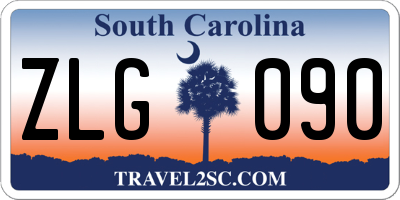 SC license plate ZLG090