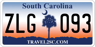 SC license plate ZLG093