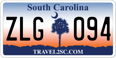 SC license plate ZLG094
