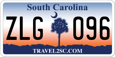 SC license plate ZLG096