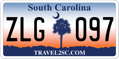 SC license plate ZLG097