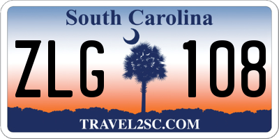 SC license plate ZLG108