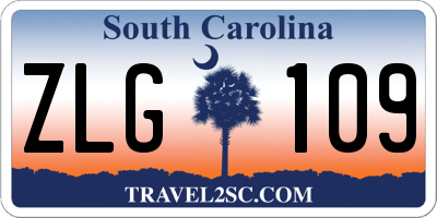 SC license plate ZLG109