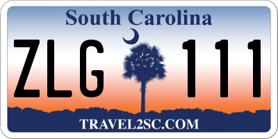 SC license plate ZLG111