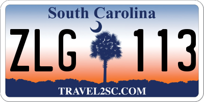 SC license plate ZLG113