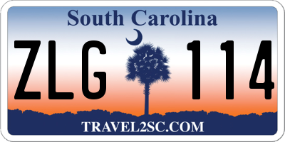 SC license plate ZLG114