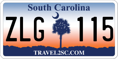 SC license plate ZLG115