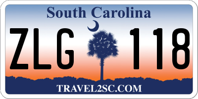 SC license plate ZLG118