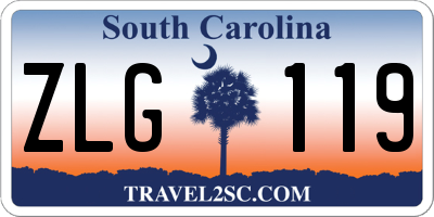 SC license plate ZLG119