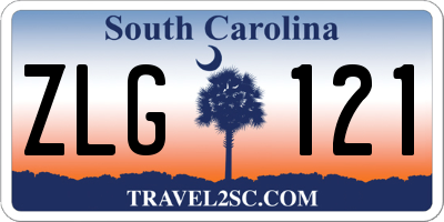 SC license plate ZLG121