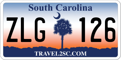 SC license plate ZLG126