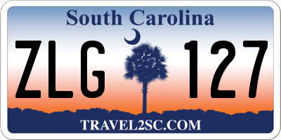 SC license plate ZLG127