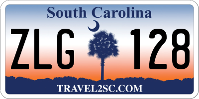 SC license plate ZLG128